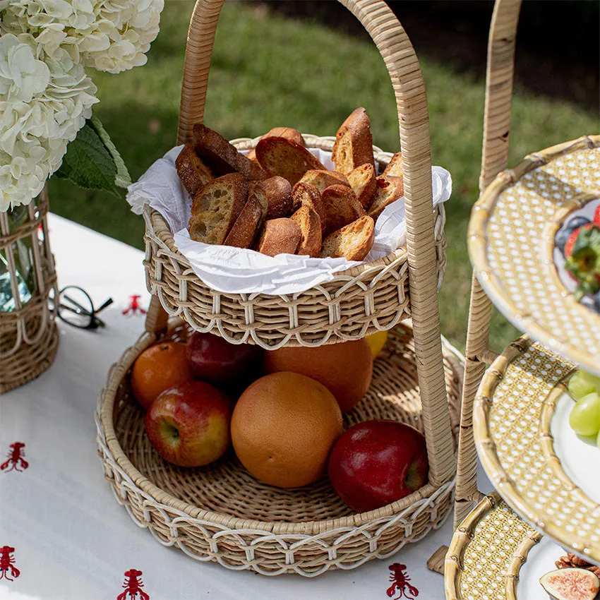 Juliska | Provence Rattan Tiered Server - Whitewash