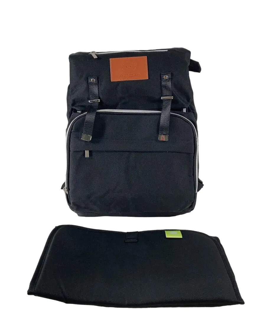 KeaBabies Explorer Diaper Backpack, Trendy Black