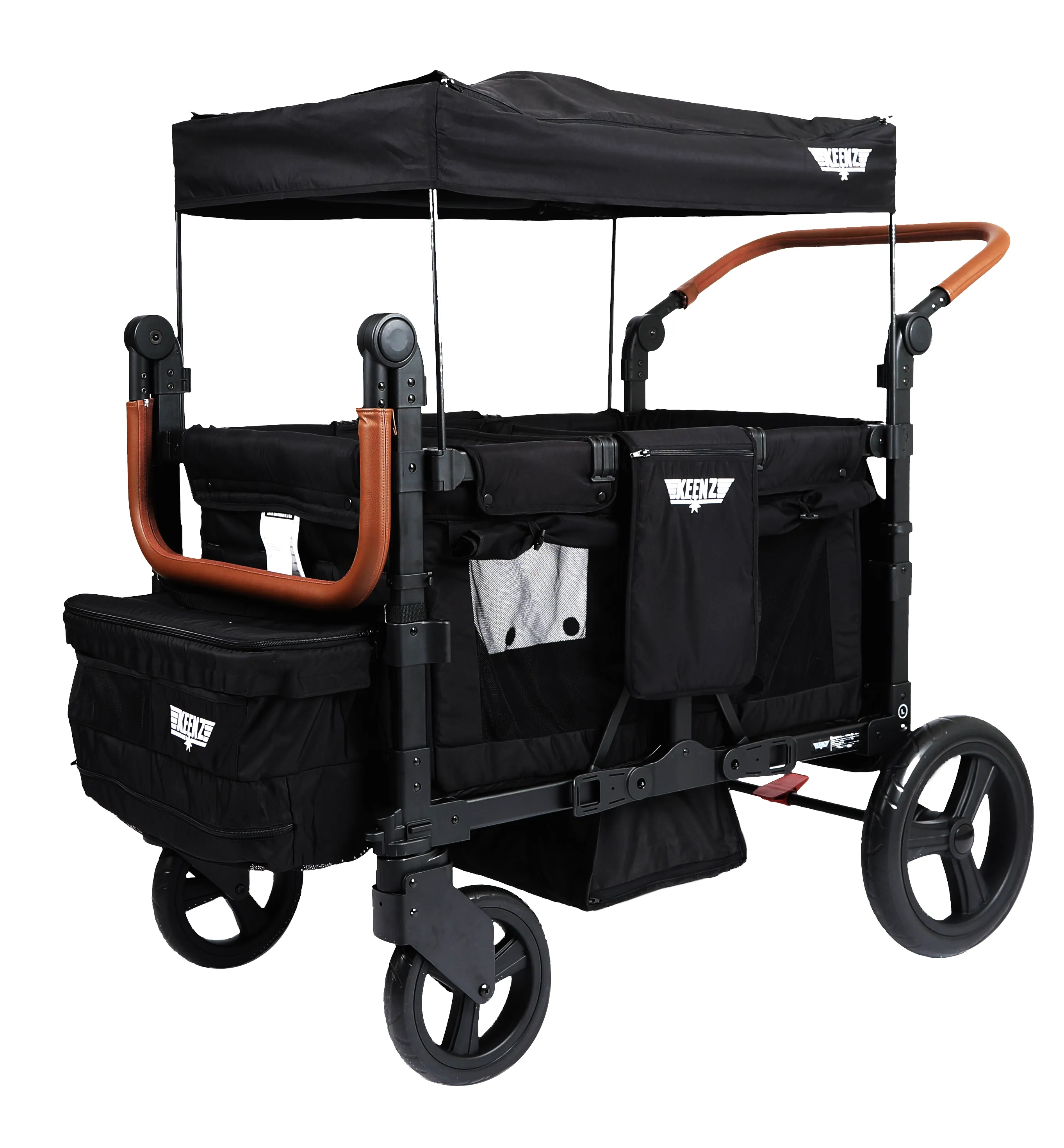 Keenz DUO The Dynamic 4 Passenger Stroller Wagon, Black