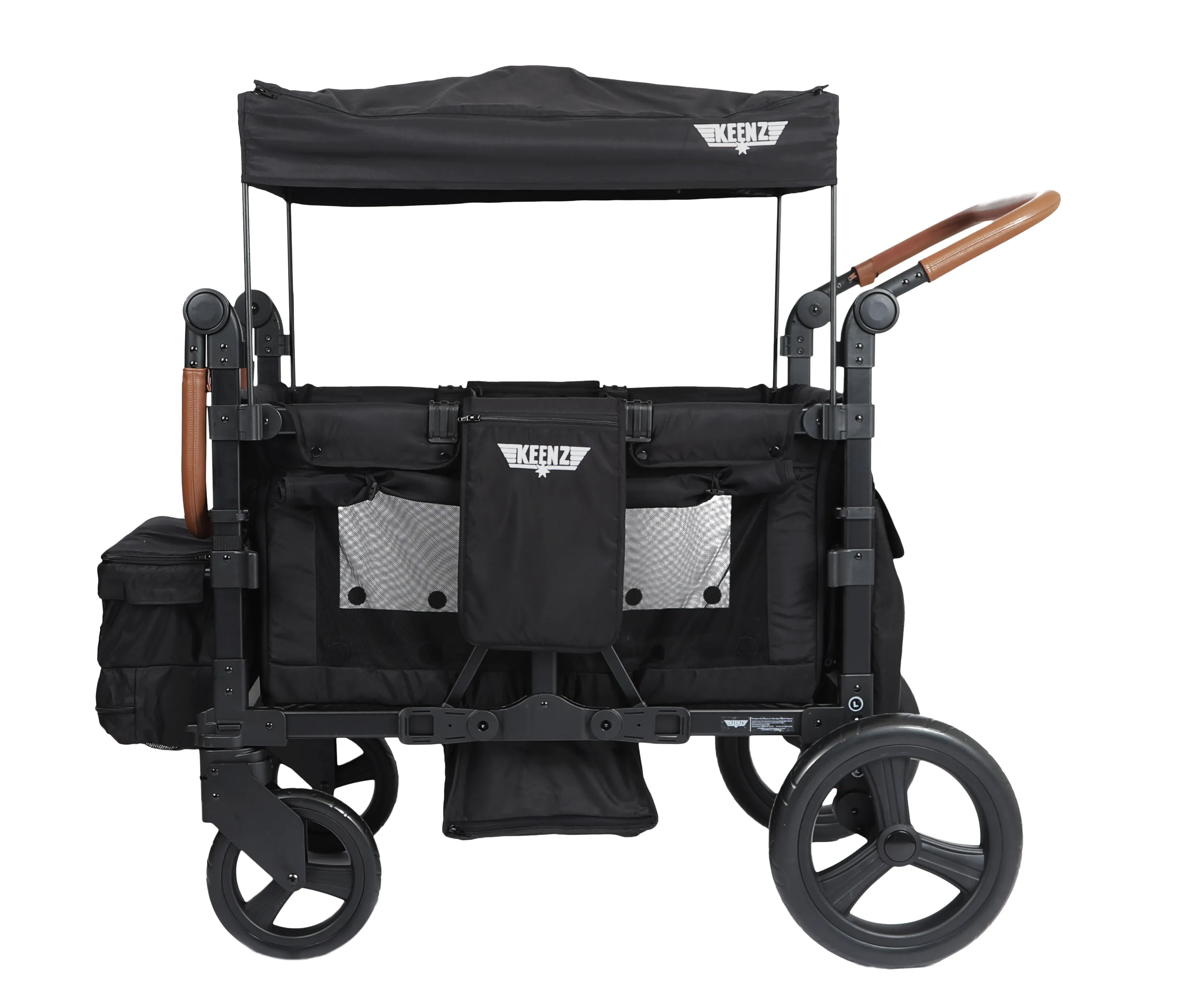 Keenz DUO The Dynamic 4 Passenger Stroller Wagon, Black