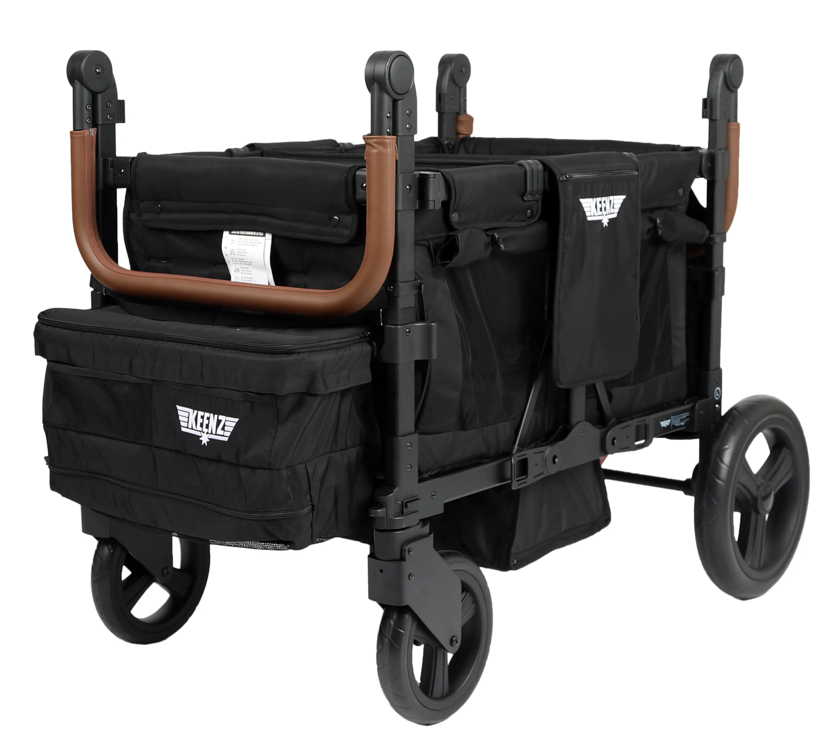 Keenz DUO The Dynamic 4 Passenger Stroller Wagon, Black