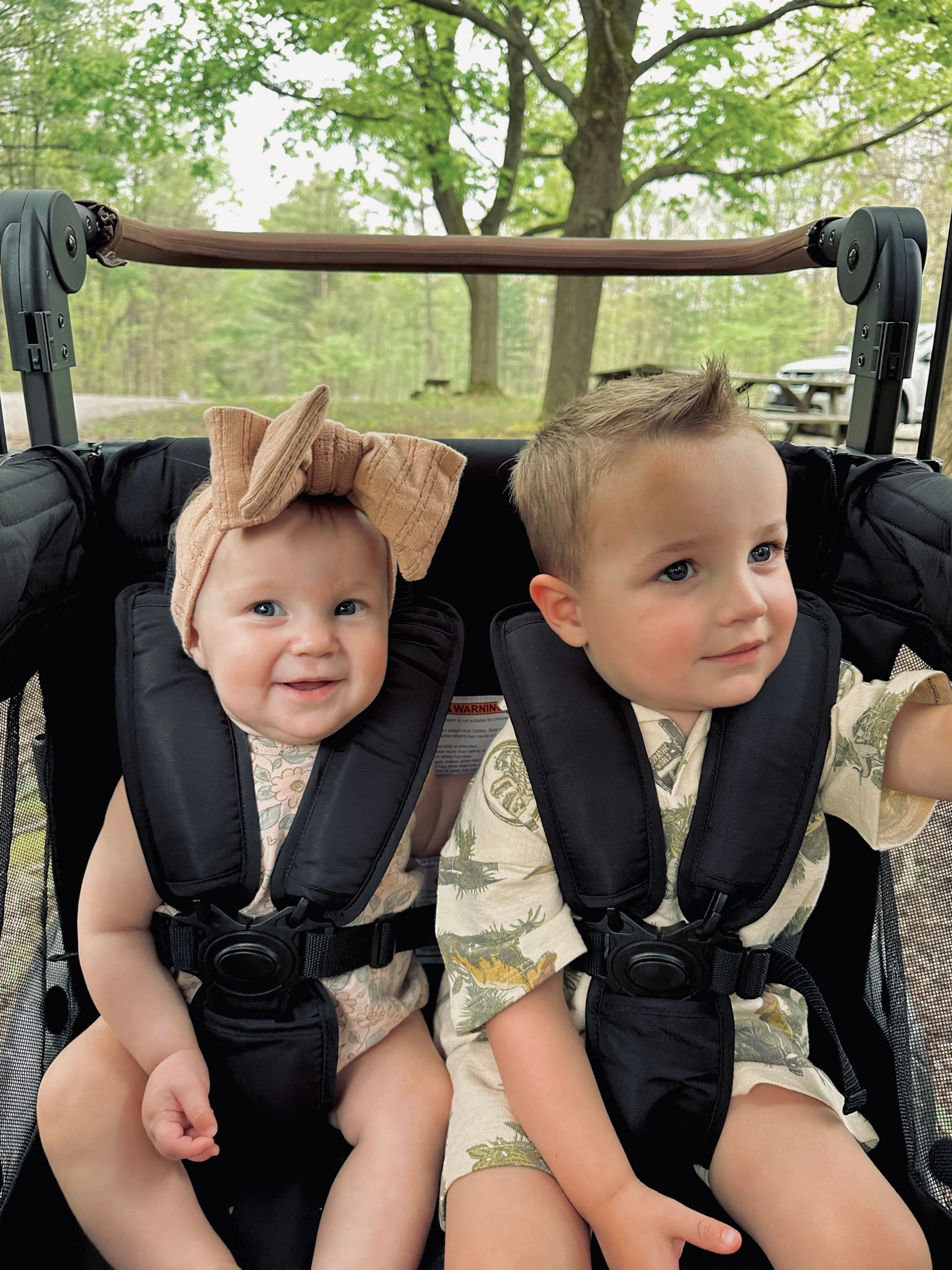 Keenz DUO The Dynamic 4 Passenger Stroller Wagon, Black