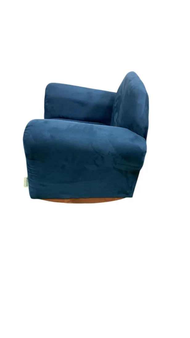 Keet Roundy Microsuede Children’s Chair, Navy