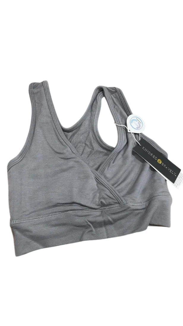 Kindred Bravely French Terry Racerback Nursing and Sleep Bra, Grey, X-Small