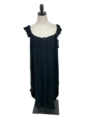 Kindred Bravely Ruffle Strap Labor & Delivery Gown, M/L, Black