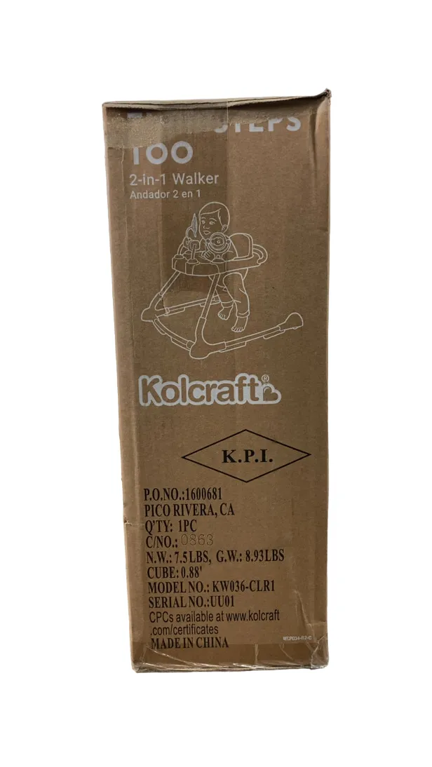 Kolcraft Tiny Steps Too Baby Walker, Clouds & Rainbows