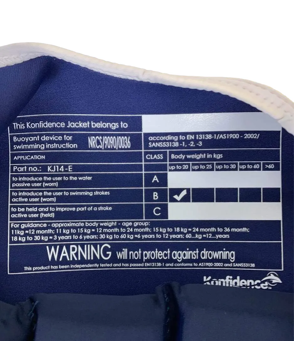 Konfidence Original Swim Jacket, Small( 1.5-3 years), Navy US Red Flag