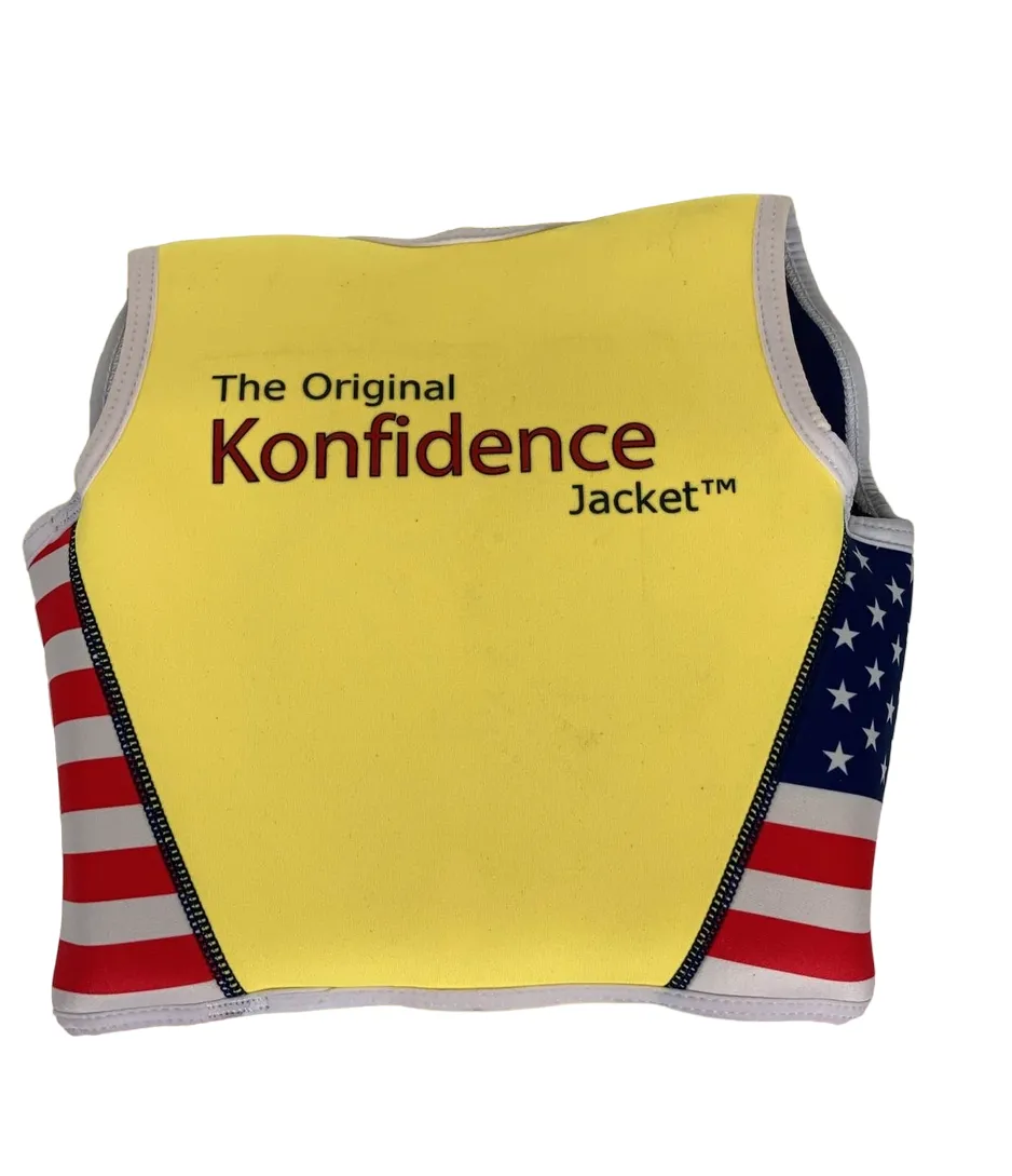 Konfidence Original Swim Jacket, Small( 1.5-3 years), Navy US Red Flag