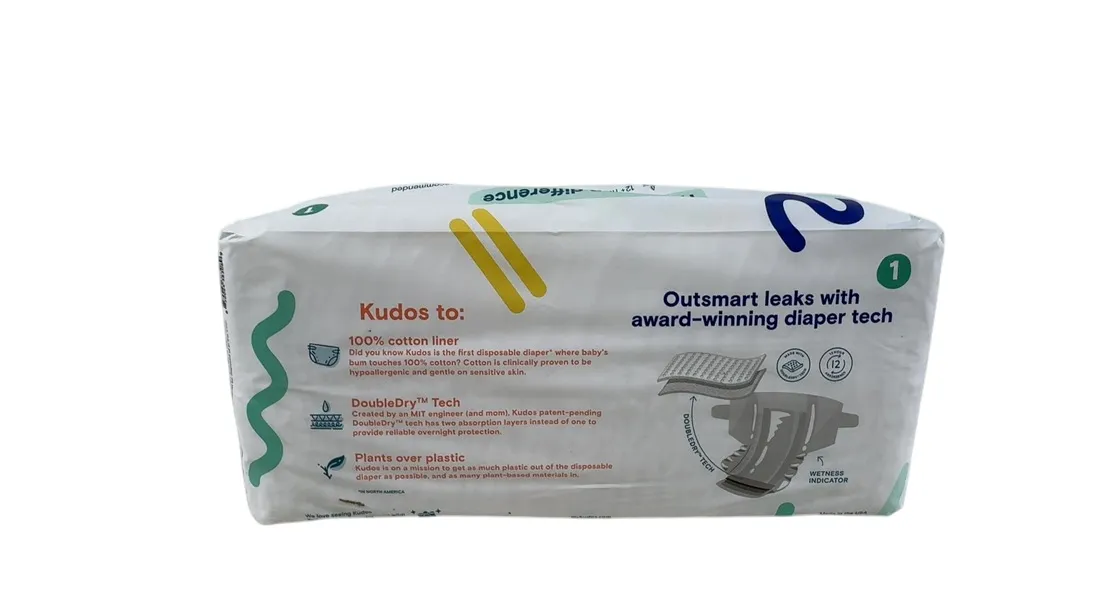 Kudos Diapers, 1, 35, White