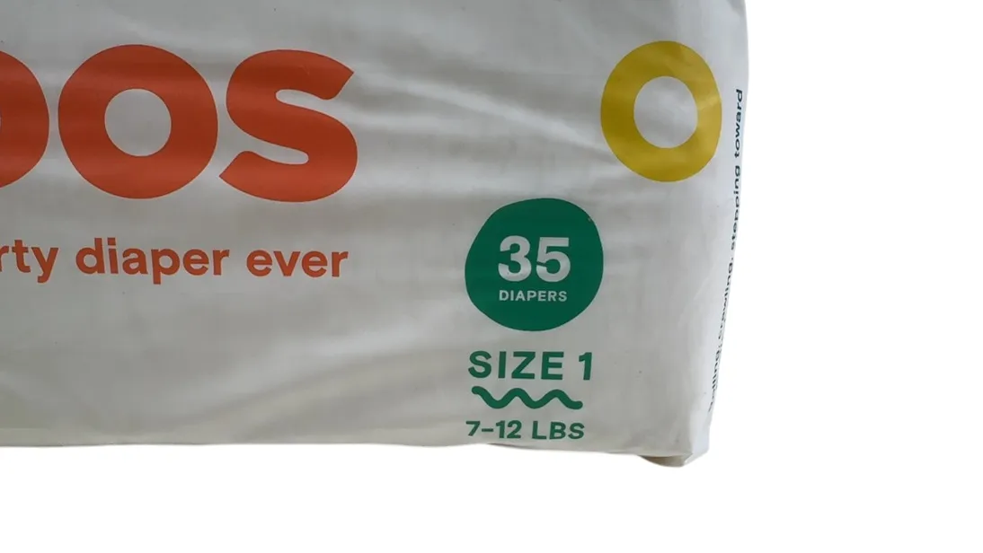 Kudos Diapers, 1, 35, White