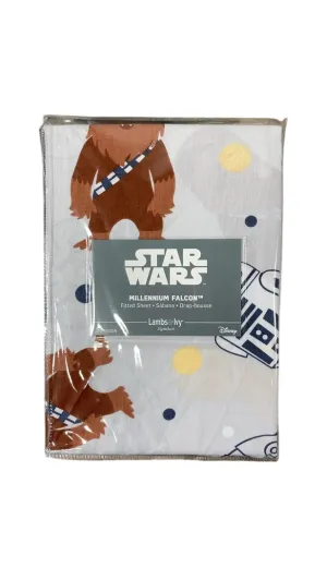 Lambs & Ivy Fitted Crib Sheet, Star Wars Millenium Falcon