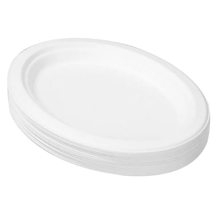 L&L Eco Oval Plate 26x20cm, 30pk