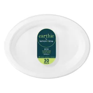 L&L Eco Oval Plate 26x20cm, 30pk