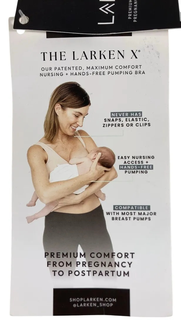 Larken The Larken X Nursing Bra, Sand, Small