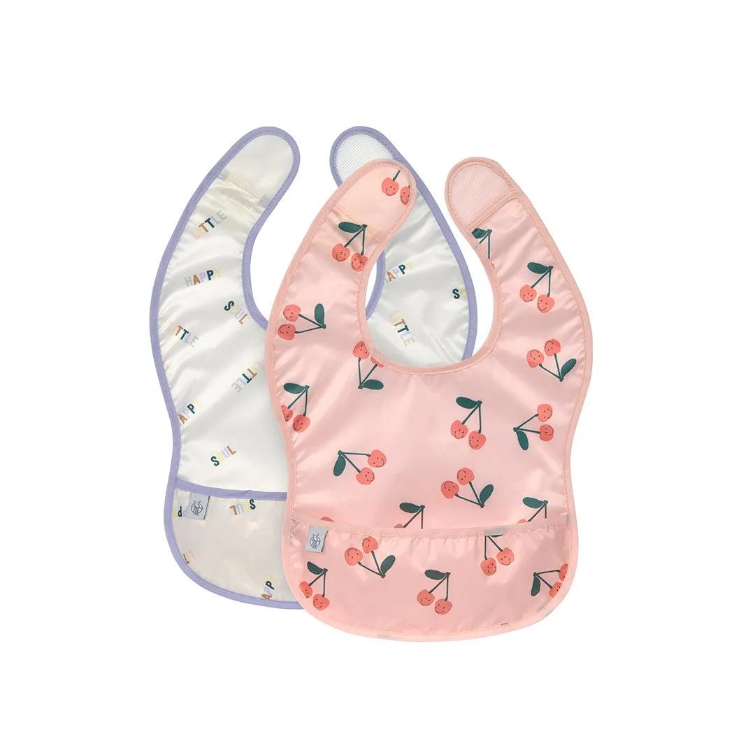 Lassig Lightweight Bibs 2pcs - Happy Fruits - Cherry