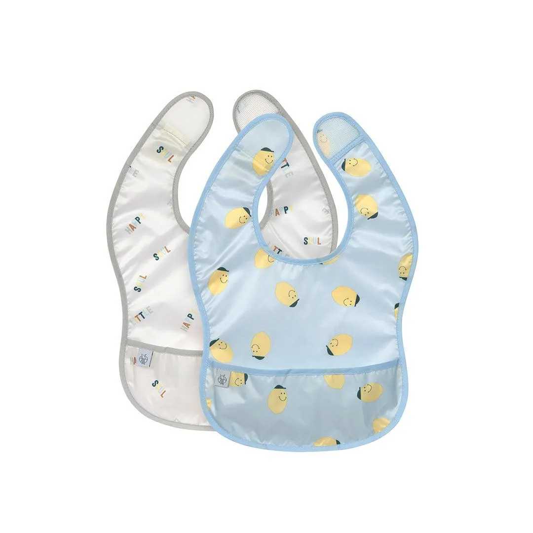 Lassig Lightweight Bibs 2pcs - Happy Fruits - Lemon