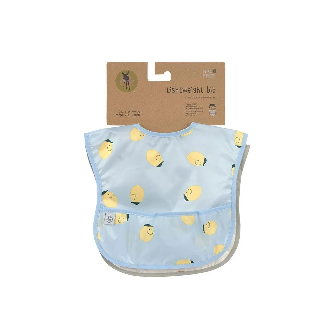 Lassig Lightweight Bibs 2pcs - Happy Fruits - Lemon