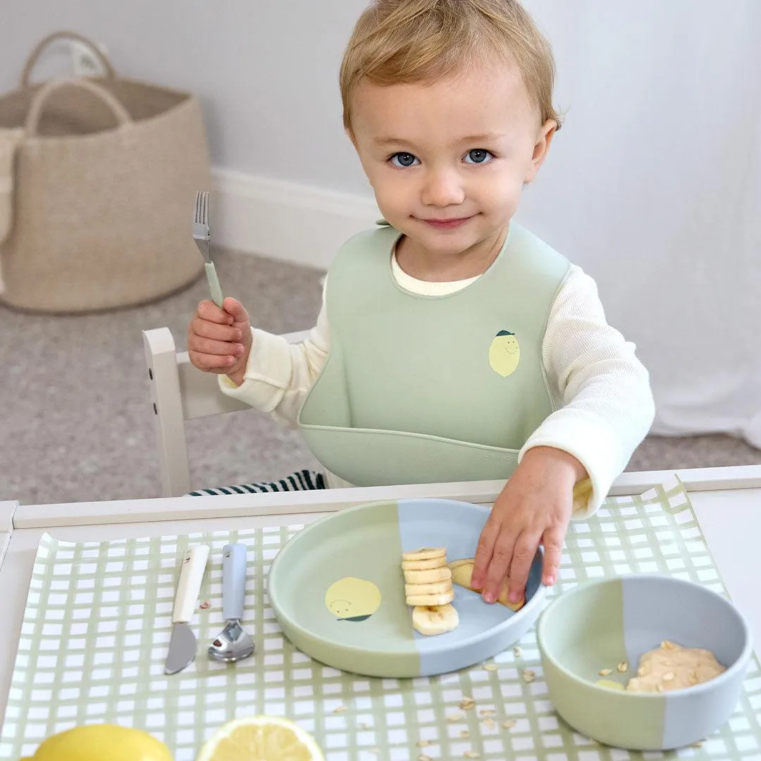 Lassig Silicone Section Dish Set - Happy Fruits - Lemon