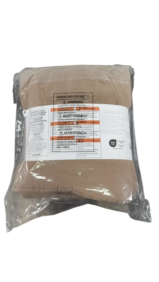 Levtex Baby Cloud Muslin 5 Piece Bedding Set, Cocoa