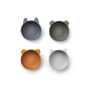 Liewood Iggy Silicone Bowls - Blue Mix - 4 Pack