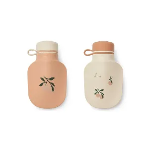 Liewood Lizzie Smoothie Bottle 2-Pack - Peach / Sea Shell