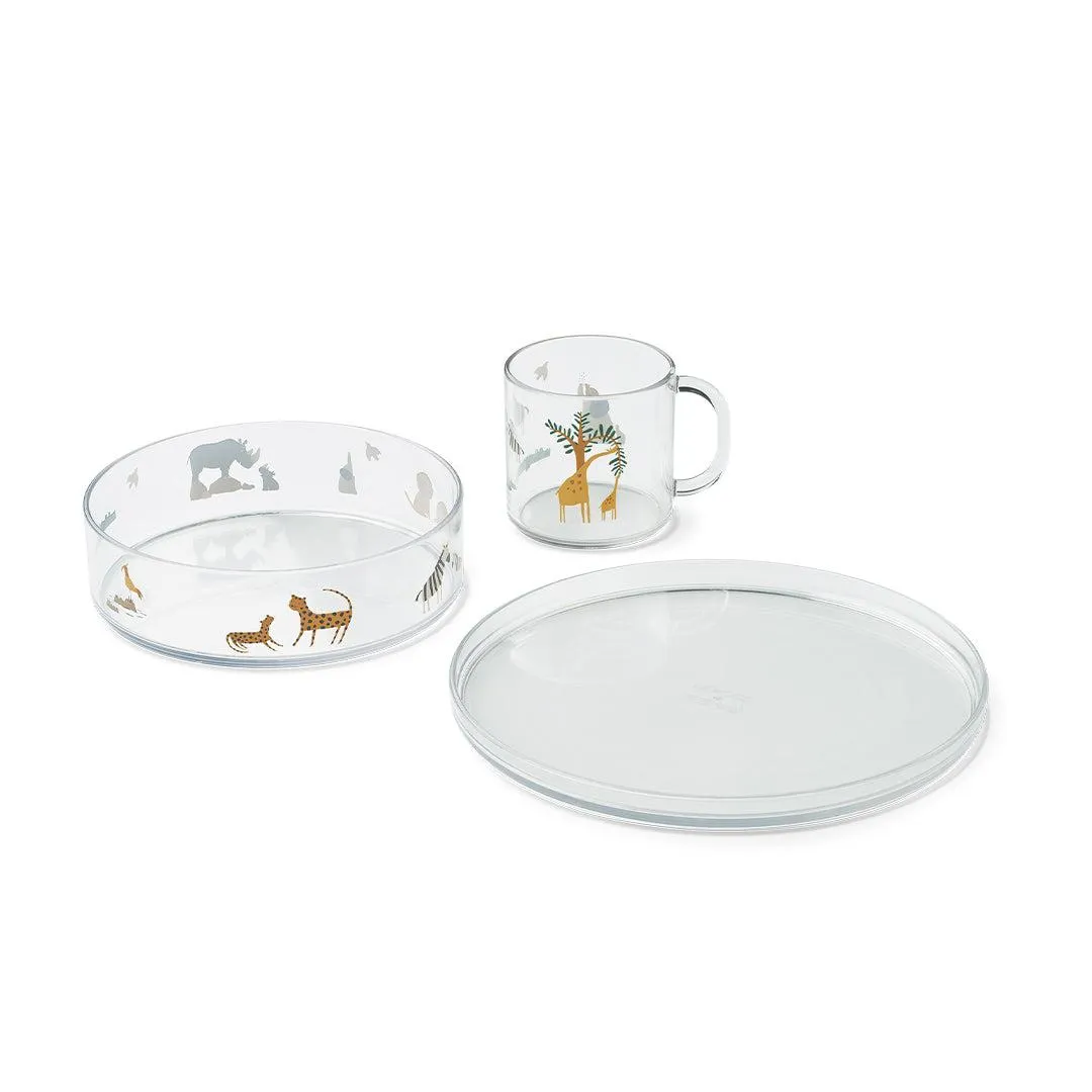 Liewood Siva Printed Tritan Tableware Set - All Together / Sandy