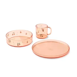 Liewood Siva Printed Tritan Tableware Set - Peach / Sea Shell