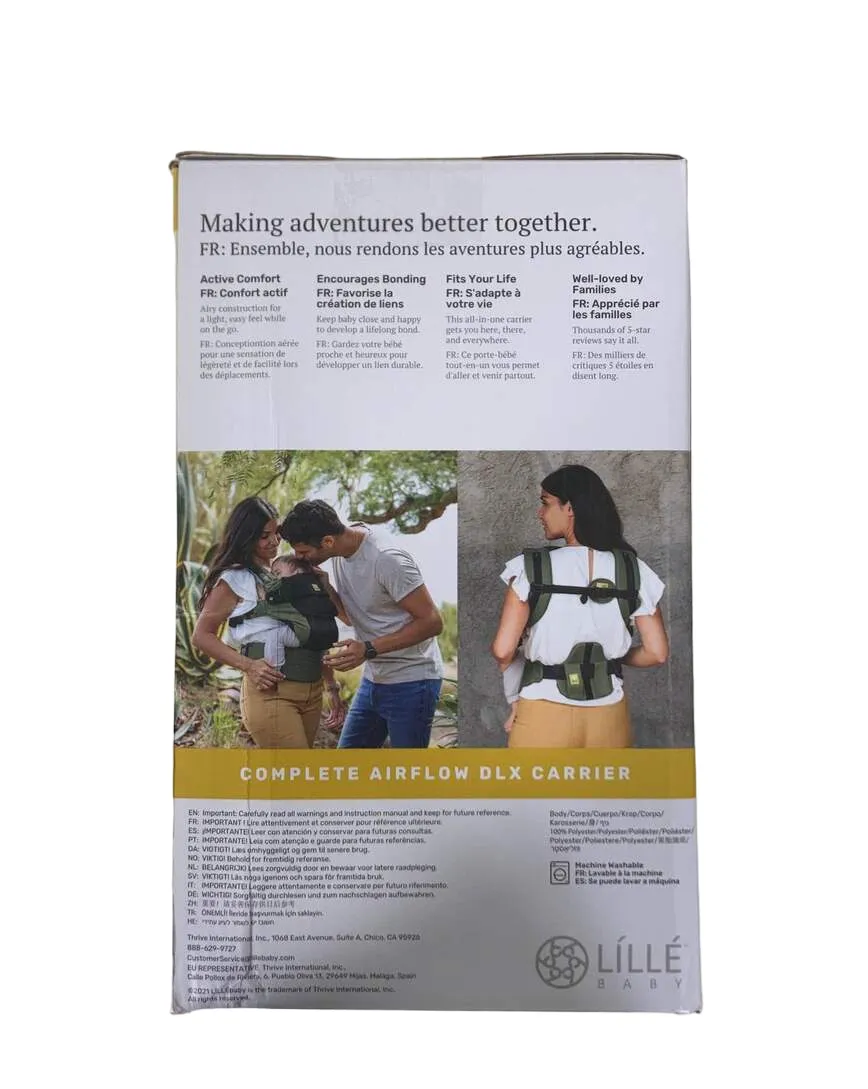 Lillebaby Complete Airflow DLX Baby Carrier, Grey Black