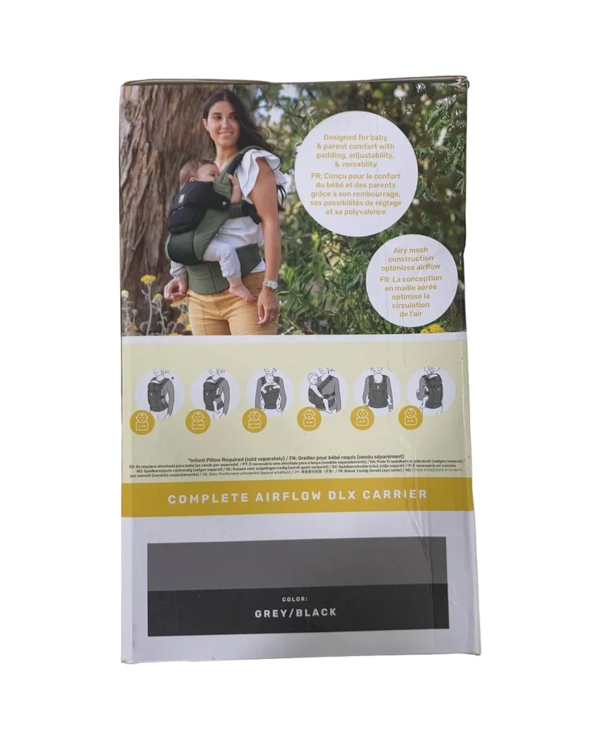 Lillebaby Complete Airflow DLX Baby Carrier, Grey Black