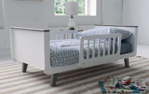 Little Partners MOD Toddler Bed, White/Grey