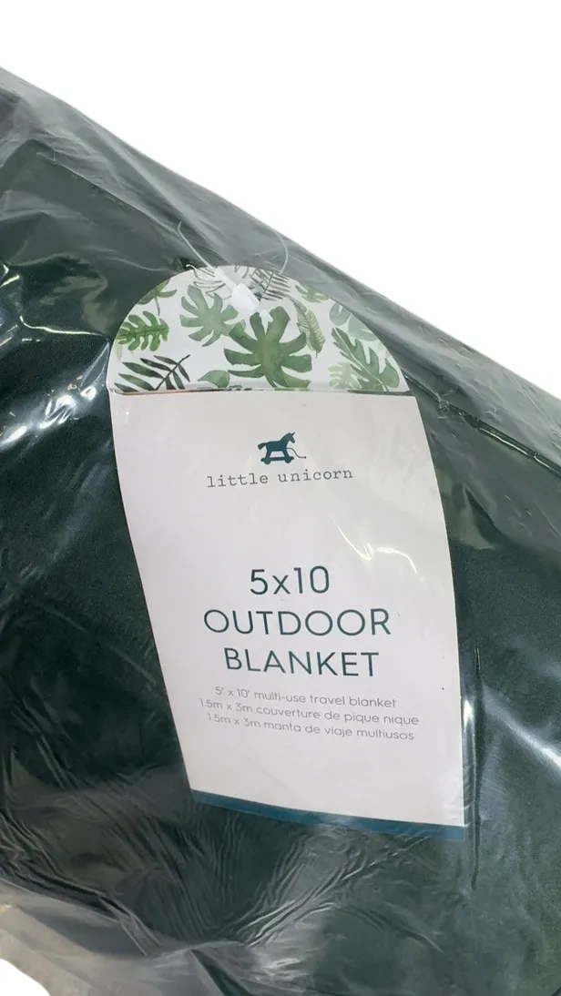 Little Unicorn 5 X 10 Outdoor Blanket, Tropical Leaf