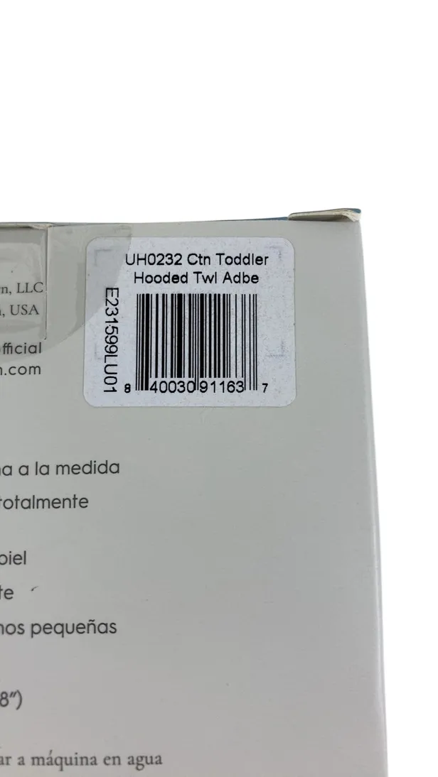 Little Unicorn Toddler Hooded Towel, Adobe Checker