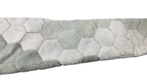 Lorena Canals Washable Rug Round Honeycomb, Blue Sage