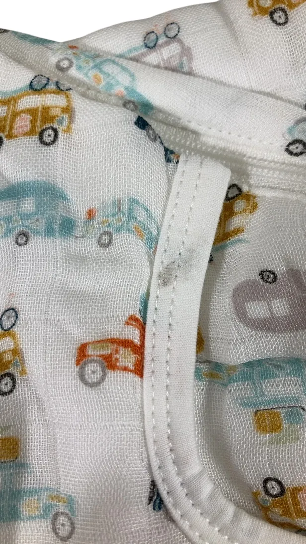 LouLou Lollipop Lightweight Muslin Sleep Bag, 0-6 Months, 0.5 TOG, Camper Vans