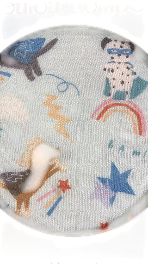 LouLou Lollipop Muslin Baby Quilt, Superhero Dog