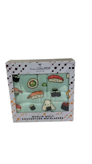 LouLou Lollipop Muslin Baby Quilt, Sushi
