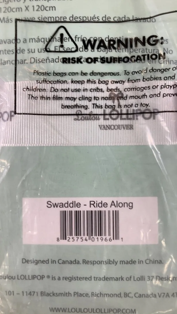 LouLou Lollipop Swaddle, Ride Along