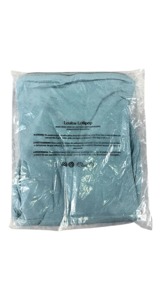 LouLou Lollipop Tencel Sleep Bag, 0-6 Months, 1.0 TOG, Smoke Blue, Waffle