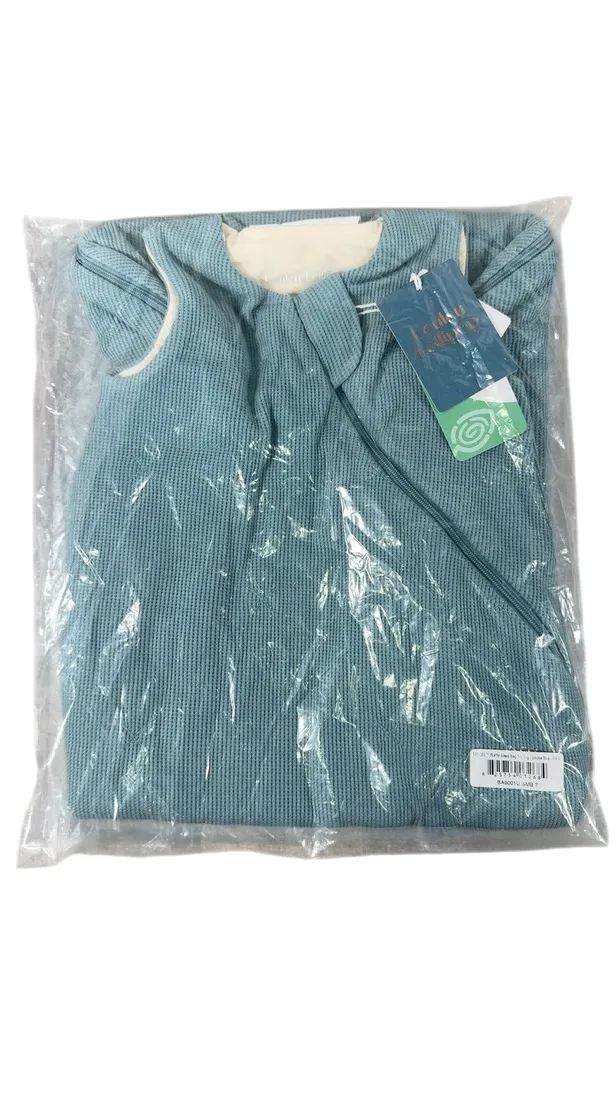 LouLou Lollipop Tencel Sleep Bag, 0-6 Months, 1.0 TOG, Smoke Blue, Waffle