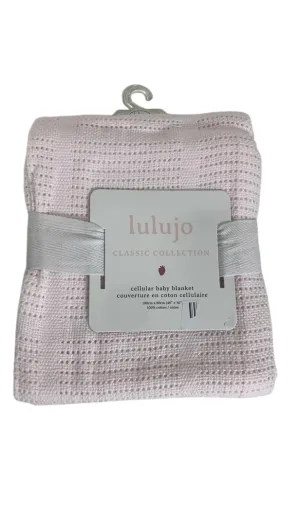 Lulujo Cellular Baby Blanket, Pink