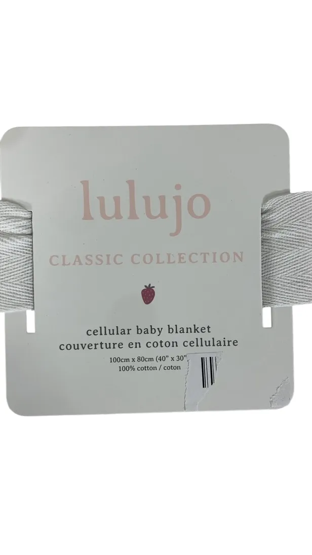 Lulujo Cellular Baby Blanket, Pink