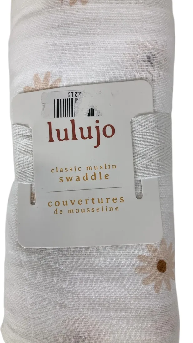 Lulujo Muslin Swaddle Blanket, Daisy