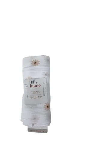 Lulujo Muslin Swaddle Blanket, Daisy