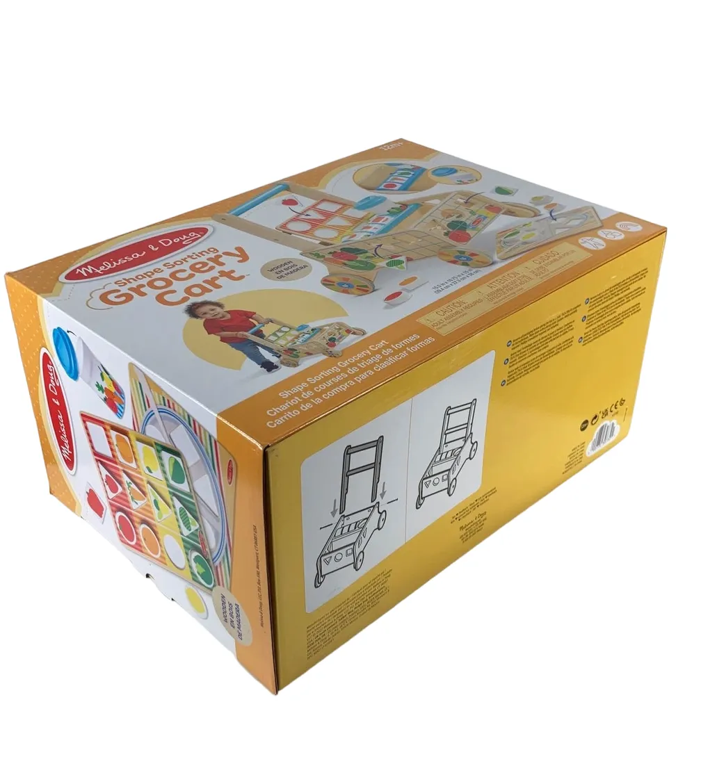 Melissa & Doug Wooden Shape Sorting Grocery Cart
