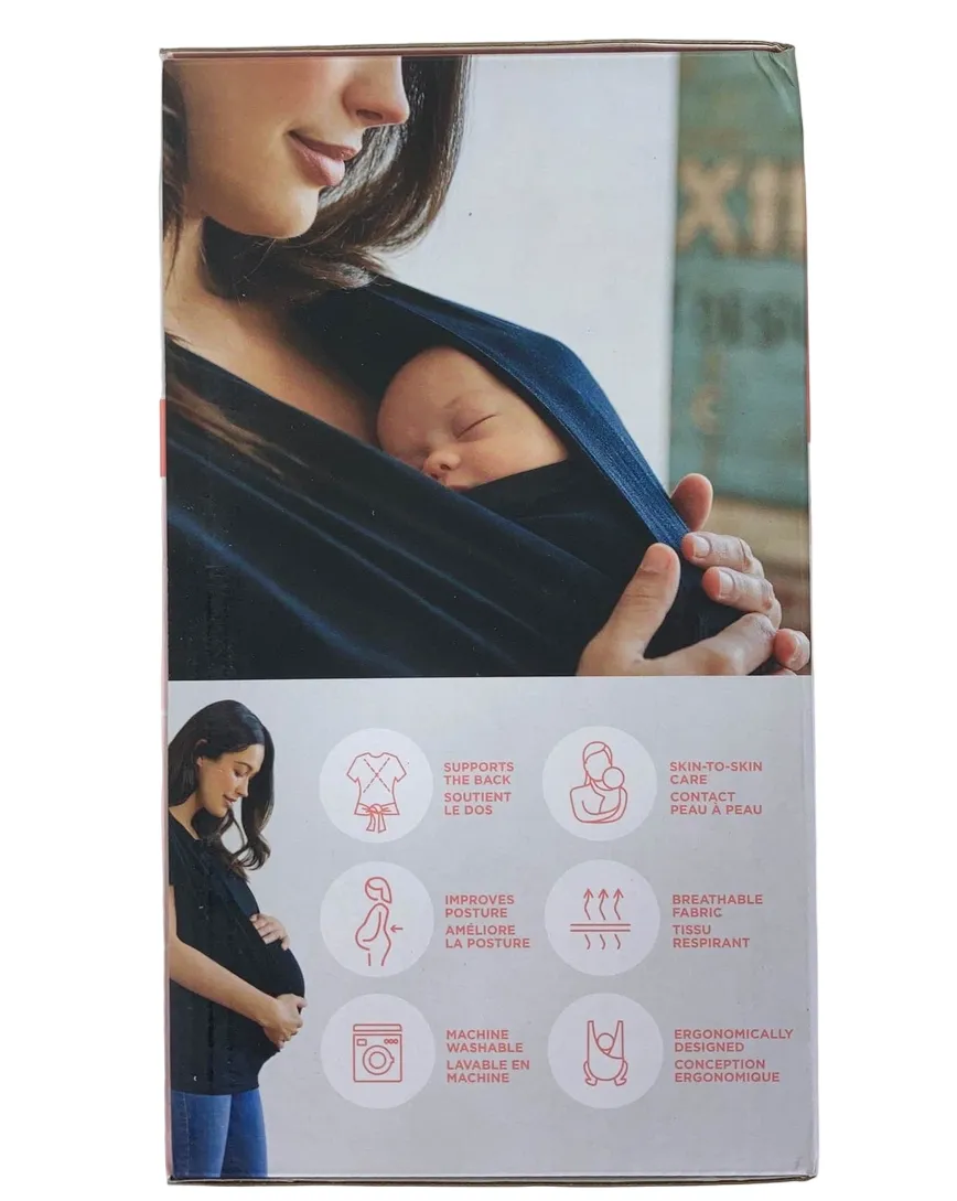 Moby Bump & Beyond T-Shirt Wrap Baby Carrier, Size 5, Black