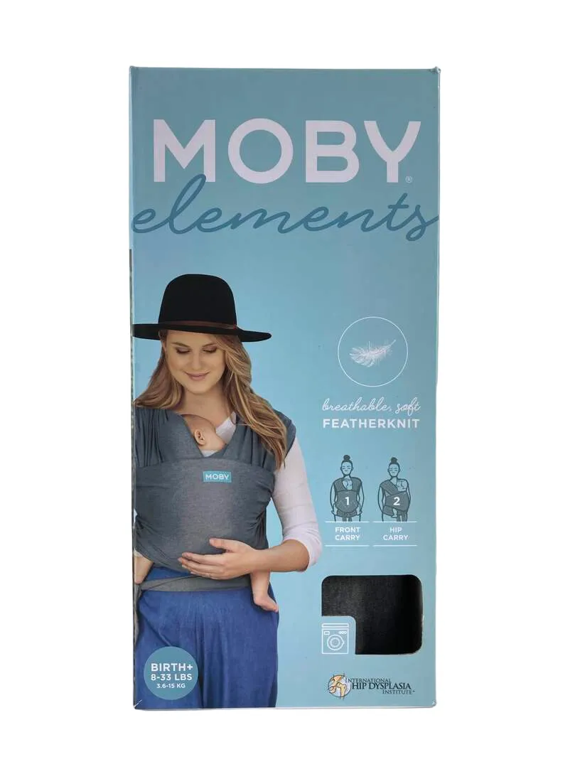 Moby Elements Baby Wrap Carrier, Asphalt