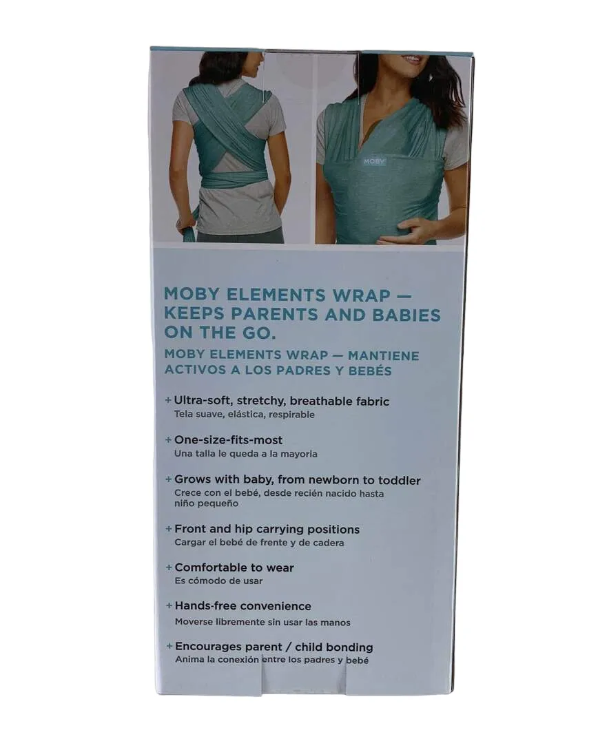 Moby Elements Baby Wrap Carrier, Hydro