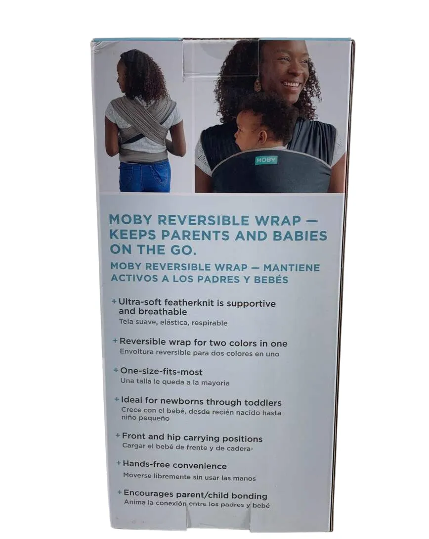 Moby Reversible Wrap Baby Carrier, Taupe/Charcoal