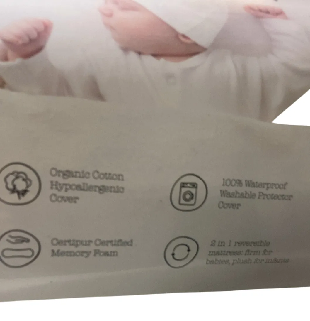 Modera Baby 2 Stage Crib Mattress, Stone White