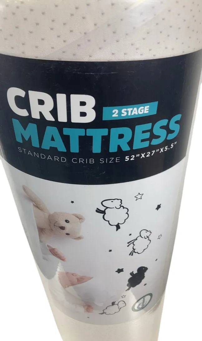 Modera Baby 2 Stage Crib Mattress, Stone White